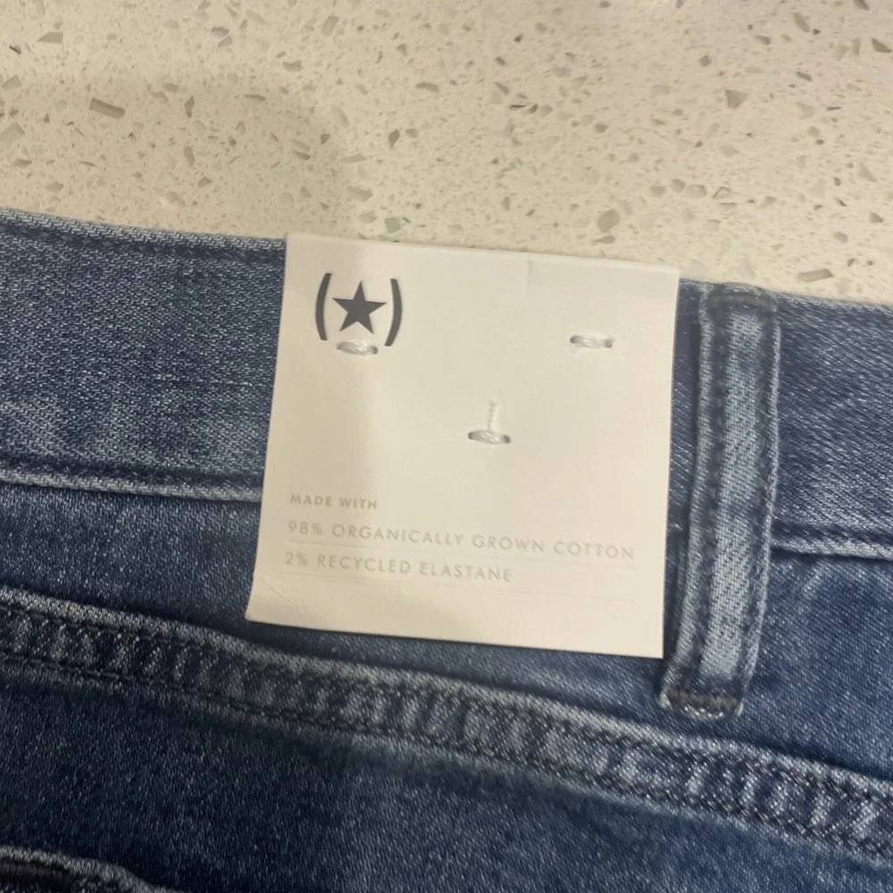 Banana Republic denim jeans straight fit mid rise blue mens 42 x 32 NWT